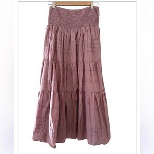 Yessica 100% Cotton Purple Orchid Coattagecore Ruffle Skirt / Dress